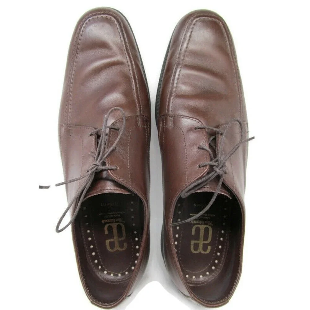 Allen Edmonds Tribecca Mens Brown Leather Apron Toe Lace Up Derbys Size US 9 D